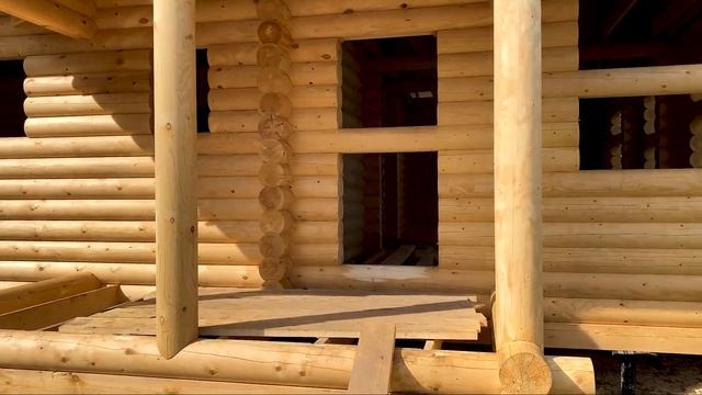 Дом из бревна ручная рубка 12х9м || Обзор дома из бревна 97м2 || Сруб от Колосов Хауз смотреть онлайн