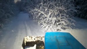 Дорога давняя  ,чистим снег на мтз -82 (челюстной ковш в деле)