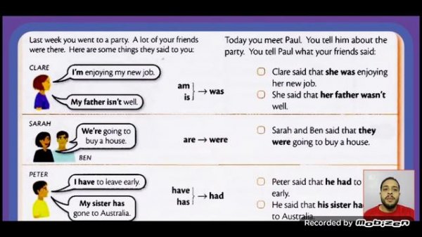 Essential Grammar in Use - unit 50 She said that... / He told me that... Direct and indirect speech