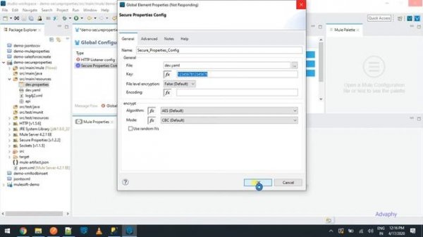 Mulesoft 4.2 - Anypoint Studio - How to configure Secure properties in mule esb