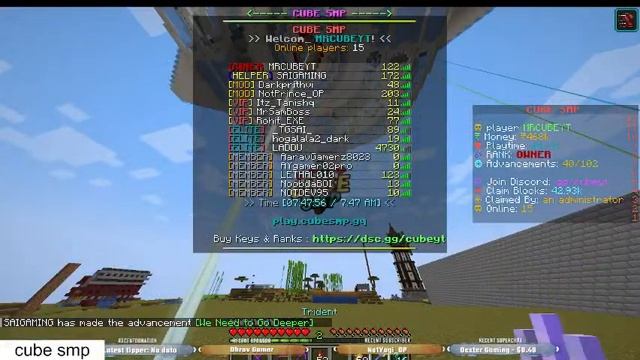 MINECRAFT LIVE | JOIN OUR SMP JAVA/POCKET 24/7 | CUBE GAMING смотреть онлайн