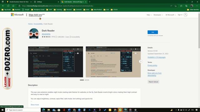 Process to Change Edge Toolbar Color and Background Color for Websites | Apply Dark Mode смотреть онлайн