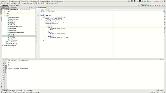 Java basics: Switch + break смотреть онлайн