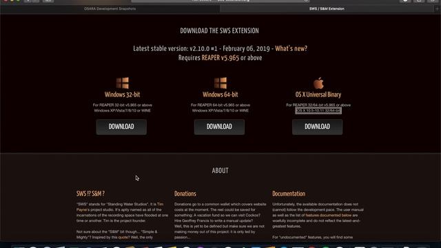 Installing Reaper DAW, Osara & SWS Extension MAC [HOW TO] смотреть онлайн