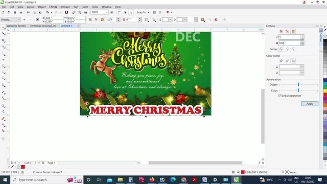 how to make christmas banner in corel draw смотреть онлайн