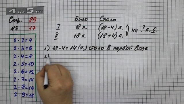 Страница 89 Задание 17 – Математика 2 класс Моро М.И. – Учебник Часть 2 смотреть онлайн