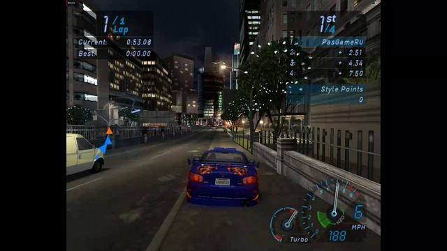 NFS Underground - Гонка 101 - Sprint - To Bedard Bridge (без комментариев) смотреть онлайн