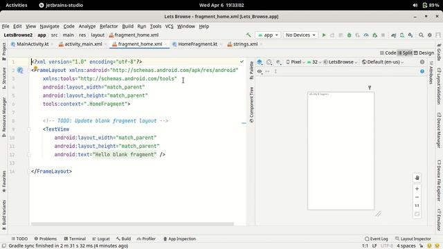 7.Create New Fragment & Designing It | Android Studio Kotlin | Hindi смотреть онлайн