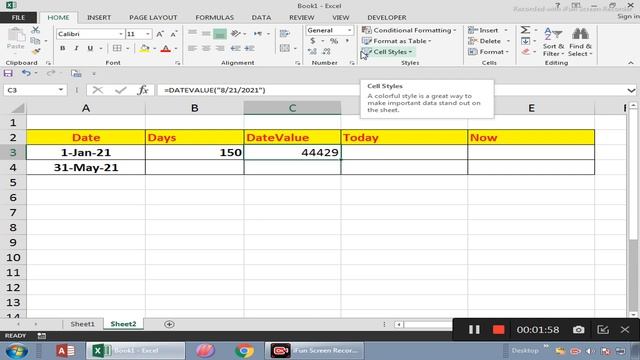 Owsm Basic Structure of MS EXCEL Class-8 #DAYS,#TODAY,#NOW,#DATEVALUE Function #CTCI смотреть онлайн