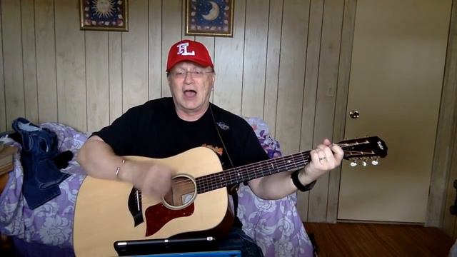 2162 - Blueberry Hill - Fats Domino vocal & acoustic guitar cover & chords смотреть онлайн