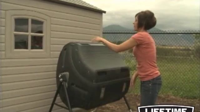 Lifetime 80 Gallon Composter with Tools смотреть онлайн