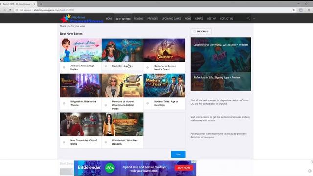 Best HOPA Games of 2018! All About Casual Game - Poll смотреть онлайн