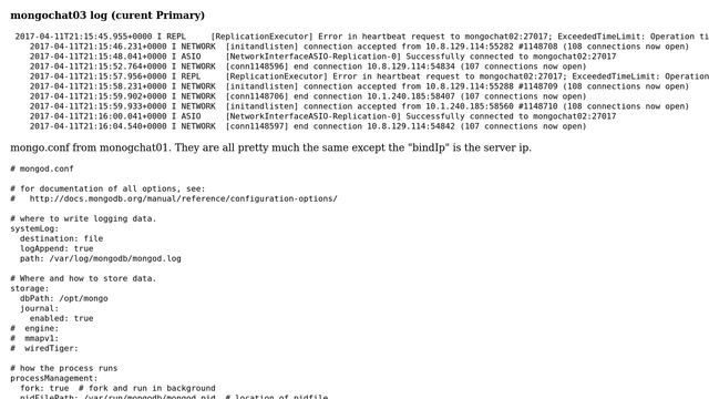 Databases: Mongodb Replica Member Server Changed: Status Stuck In STARTUP. Missing config смотреть онлайн
