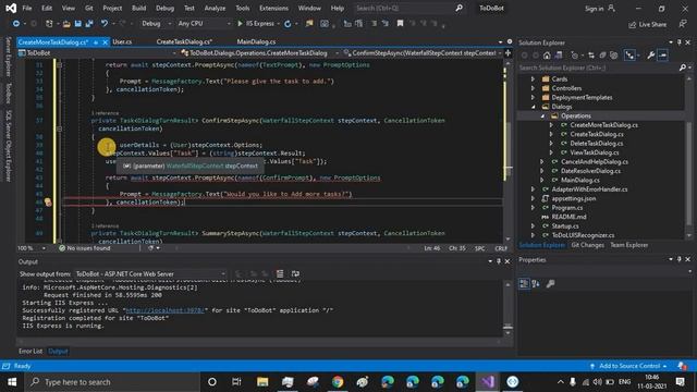 ToDo Bot | Part 4 | Coding the Create Task Dialog | Microsoft Bot Framework смотреть онлайн