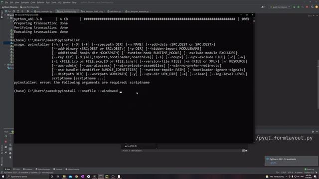 QT APP - PY to EXE - تحويل ملف بايثون لملف تشغيل смотреть онлайн