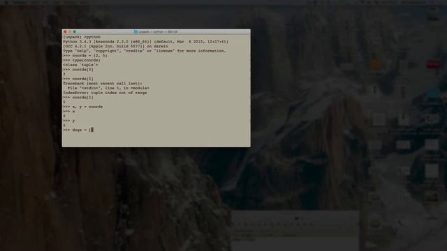 Unpack tuple in python смотреть онлайн