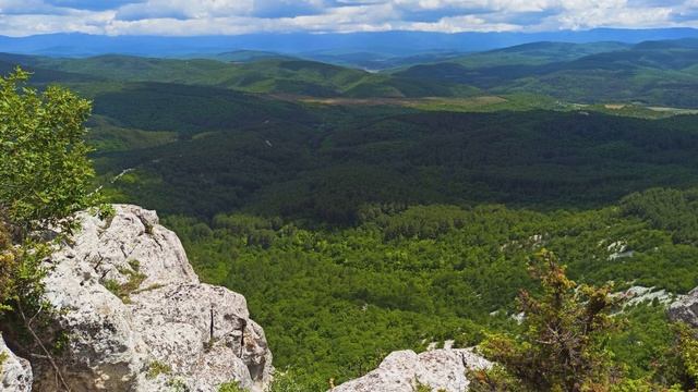 4К видео природа России. Крым. Чуфут-Кале пещерный город-крепость 4k video смотреть онлайн
