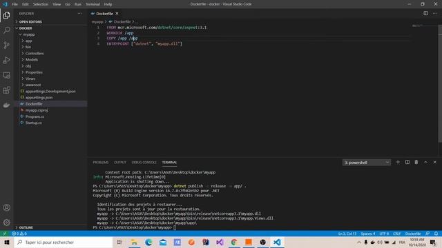Dockerize an ASP.NET Core application смотреть онлайн