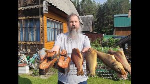 Копчение рыбы, кета горячего копчения.