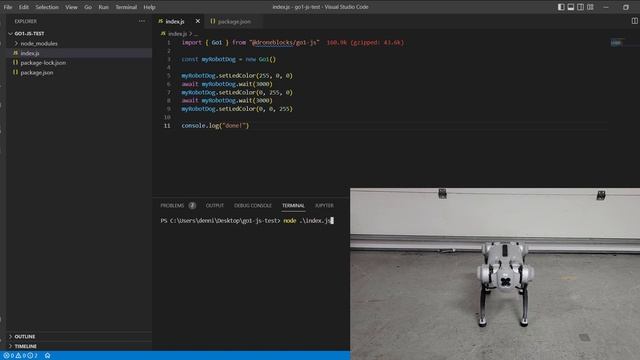 Programming Unitree Go1 with JavaScript: go1-js NPM Package смотреть онлайн