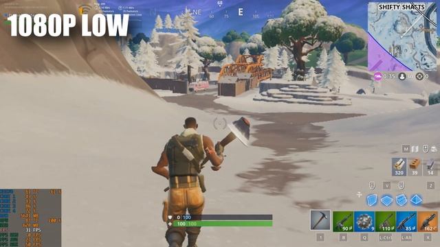 GT 520 FORTNITE 720P 1080 LOW HIGH OPTIMAL DETAILS смотреть онлайн