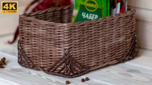 Плетем красивые углы для короба.