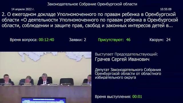 7 внеочередное заседание Законодательного Собрания