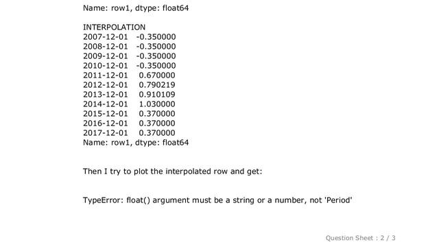 Pandas : TypeError: Float() Argument Must Be A String Or A Number, Not 'Period'