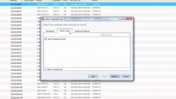 Configuration tip: AXIS Device Manager - Configure all devices