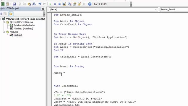 Enviar E-MAIL Automaticamente pelo OUTLOOK via Códigos Excel VBA смотреть онлайн