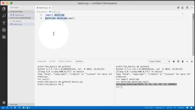 First python program - Hello world in python | python tutorial | python programming - Lesson 4 смотреть онлайн