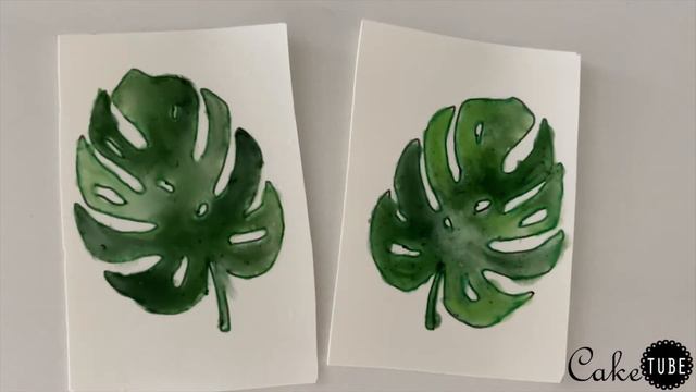 Easy Watercolor Monstera Cake! смотреть онлайн