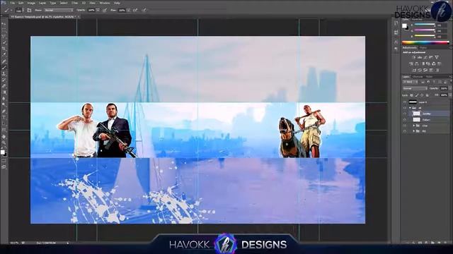 GTA V Inspired YouTube Banner Speed Art #6 смотреть онлайн