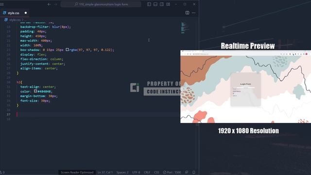 SIMPLE & RESPONSIVE GLASSMORPHISM LOGIN FORM - HTML & CSS смотреть онлайн