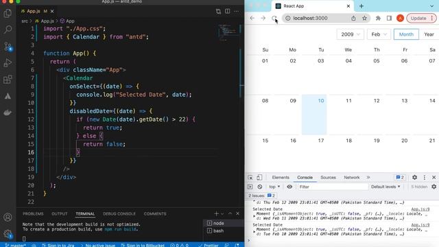 How to Use Ant Design Calendar Component in ReactJS | Antd Calendar Tutorial смотреть онлайн