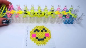EMOJI ФРЕСКА из резинок на станке | EMOJI Rainbow loom bands