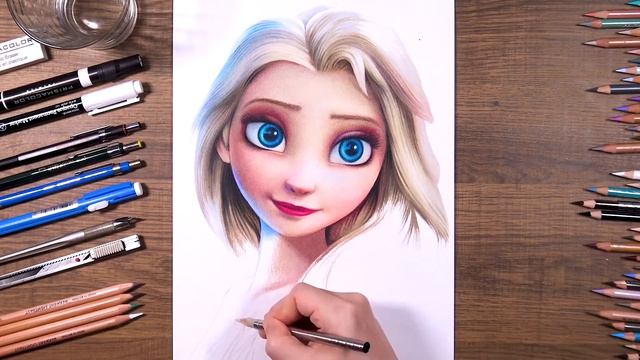 Drawing Frozen 2 - Elsa | Drawholic