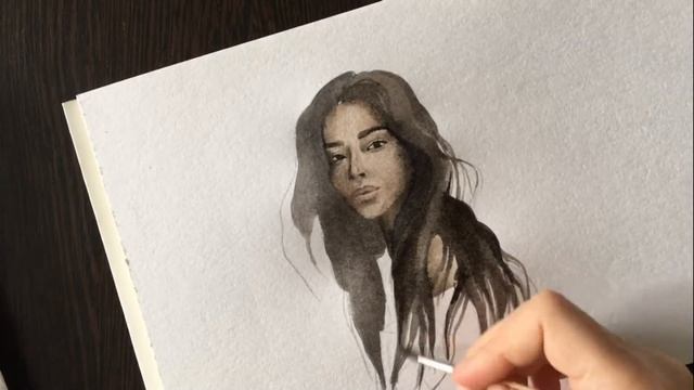 Как нарисовать портрет?/Акварель, карандаши, ручка! смотреть онлайн