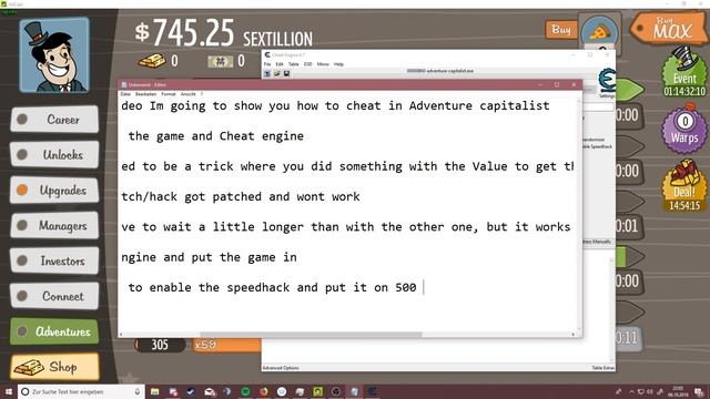 Adventure Capitalist hack using Cheat Engine (Works 2023 | April) смотреть онлайн