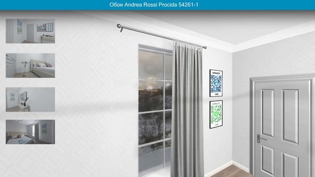 Обои Andrea Rossi Procida 54261-4 в интерьере. Визуализация и фото. смотреть онлайн