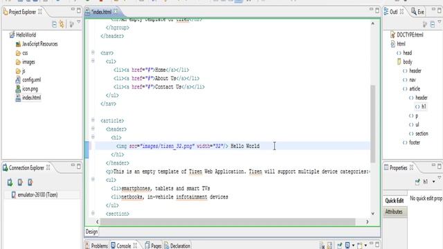 TIZEN Hello World Tutorial смотреть онлайн