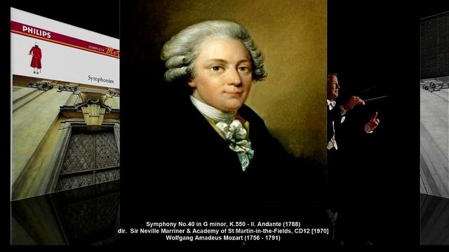 W.A Mozart - Symphony No.40 in G minor, K.550 (dir. Neville Marrinerr, 1970) смотреть онлайн