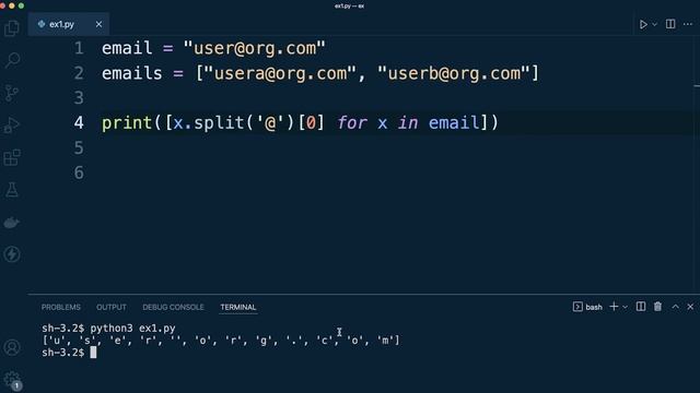 Python Code Challenge - Extract Usernames from Emails смотреть онлайн