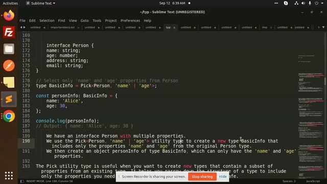 Typescript Tutorial #56 Built-in Generics Typescript Pick utility type смотреть онлайн