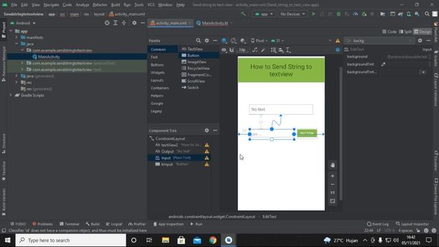 How to send string text to textview android studio смотреть онлайн
