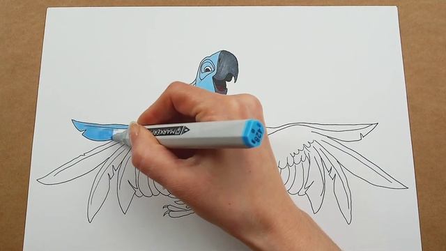Как нарисовать попугая из мультфильма Рио. Голубчик смотреть онлайн