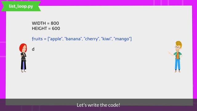 3. How to Loop over List | Chapter 7.1: List in Pygame Zero смотреть онлайн