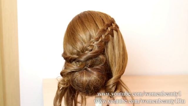 Свадебная прическа. Прическа на средние и длинные волосы. смотреть онлайн