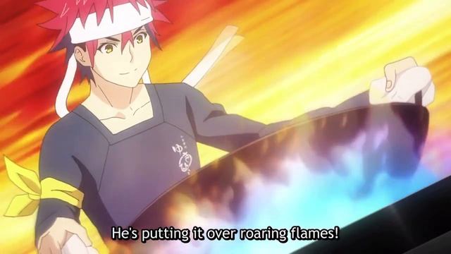Soma stir-fries soba | Shokugeki no soma S3E23 смотреть онлайн