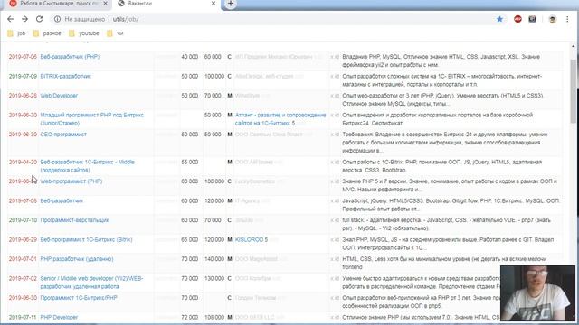Разбор вакансий на должность программист на hh.ru смотреть онлайн